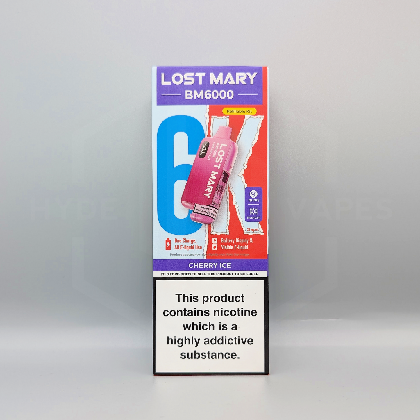 Lost Mary BM6000 Prefilled Pod Kit - Cherry Ice