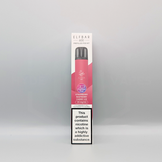 Elf Bar 600 Prefilled Pod Kit - Strawberry Raspberry Cherry Ice