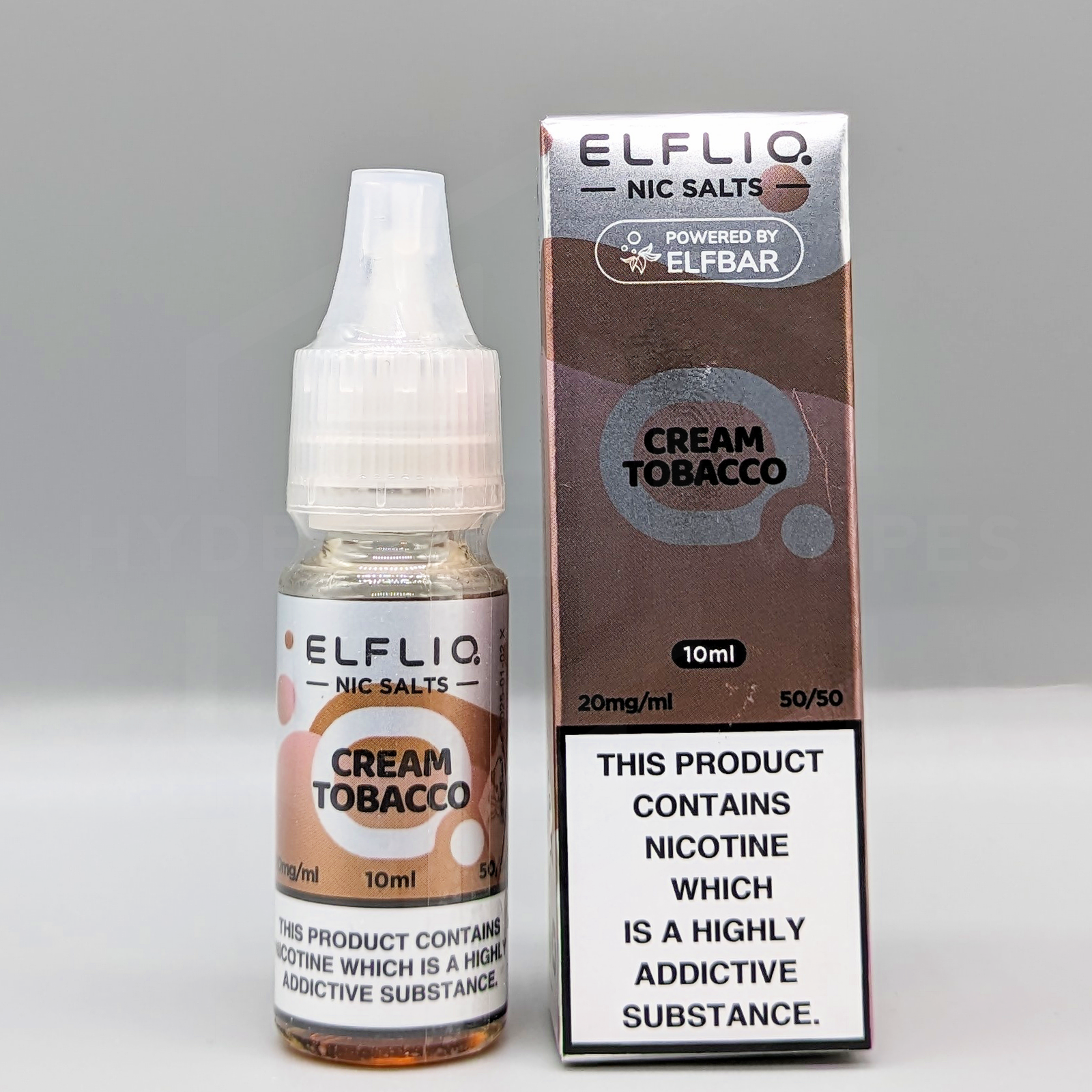 Elfliq - Official Elf Bar Nic Salt - Cream Tobacco - Hyde Vapes - Waterloo