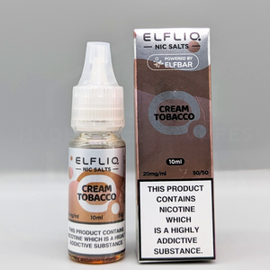 Elfliq - Official Elf Bar Nic Salt - Cream Tobacco - Hyde Vapes - Waterloo
