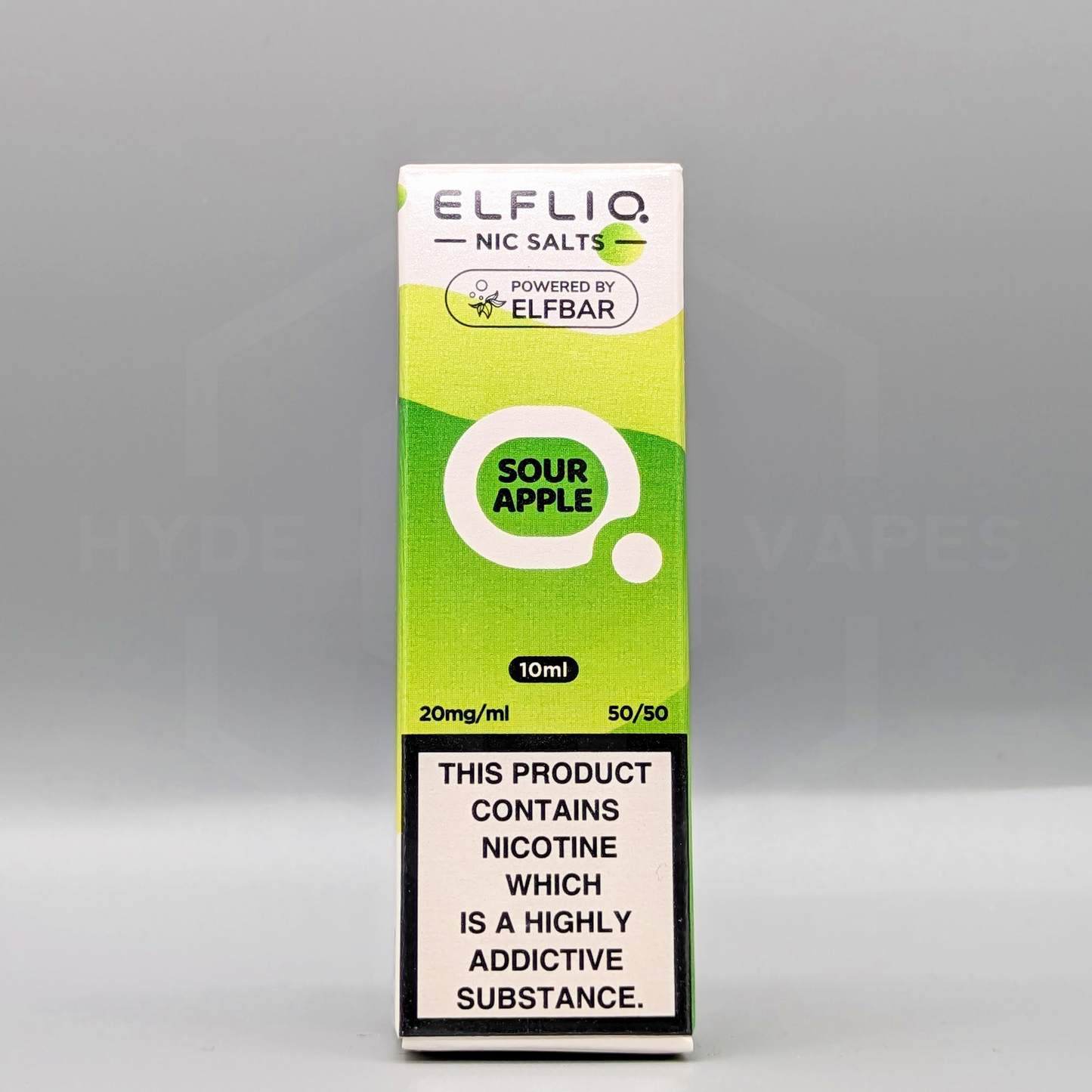 Elfliq - Official Elf Bar Nic Salt - Sour Apple - Hyde Vapes - Waterloo