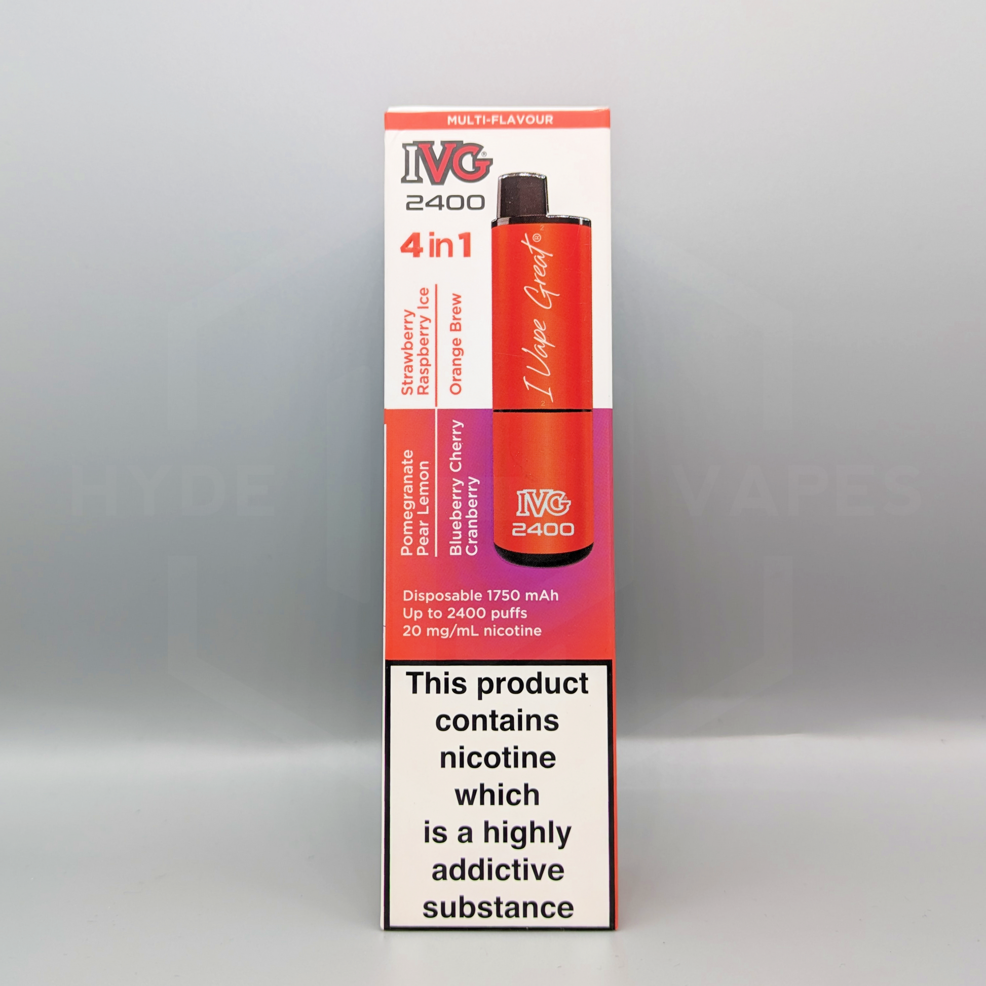 IVG 2400 Disposable - Multi Flavour Juicy Edition - Hyde Vapes - Waterloo