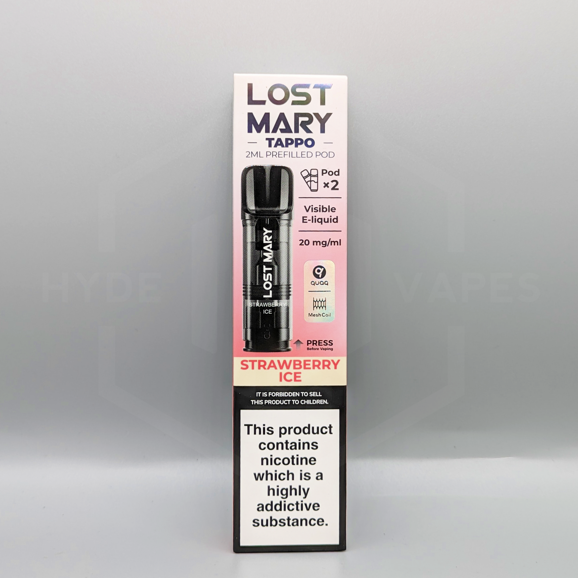 Lost Mary Tappo Prefilled Pods - Strawberry Ice - Hyde Vapes - Waterloo