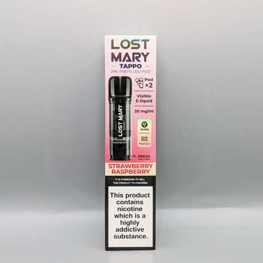 Lost Mary Tappo Prefilled Pods - Strawberry Raspberry - Hyde Vapes - Waterloo