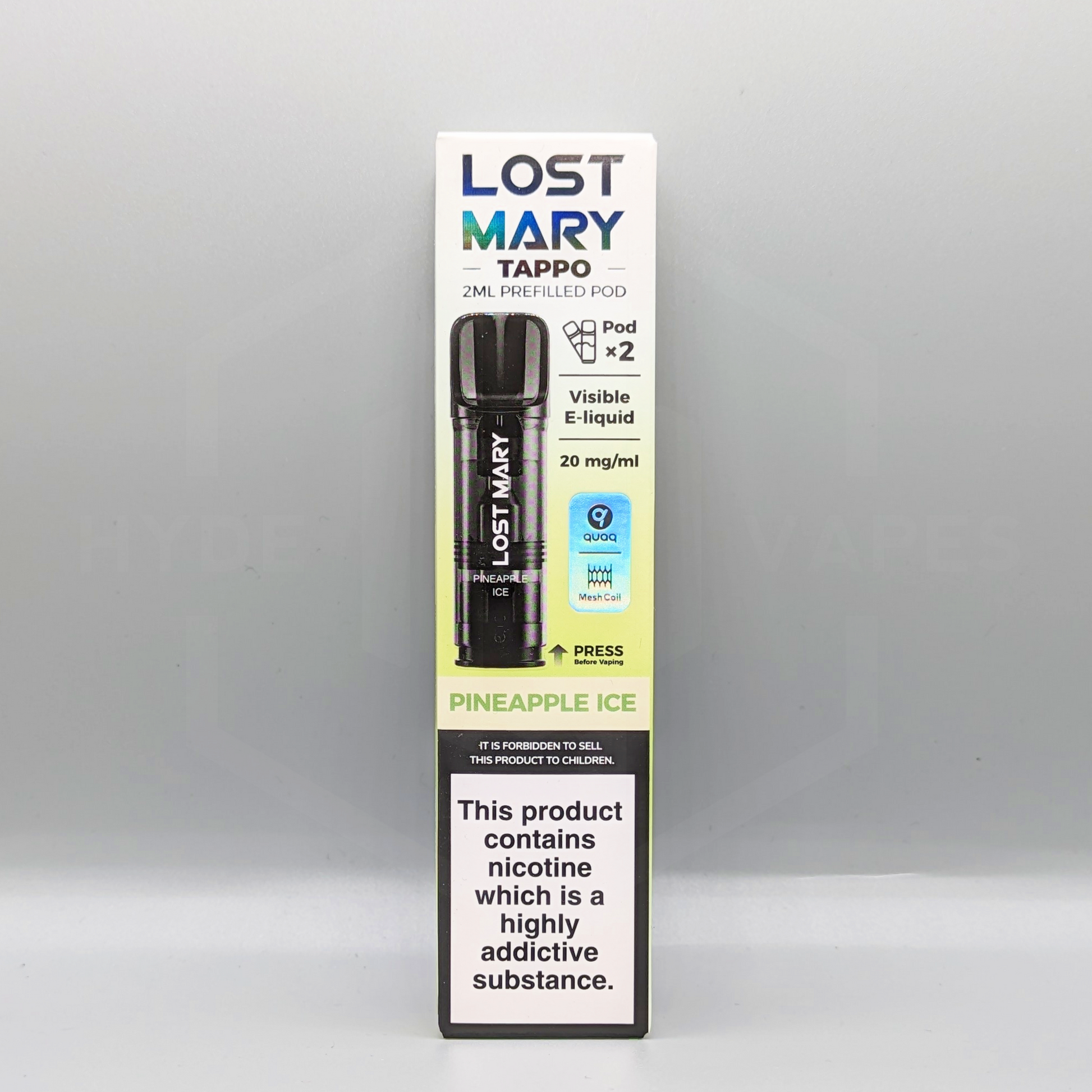 Lost Mary Tappo Prefilled Pods - Pineapple Ice - Hyde Vapes - Waterloo