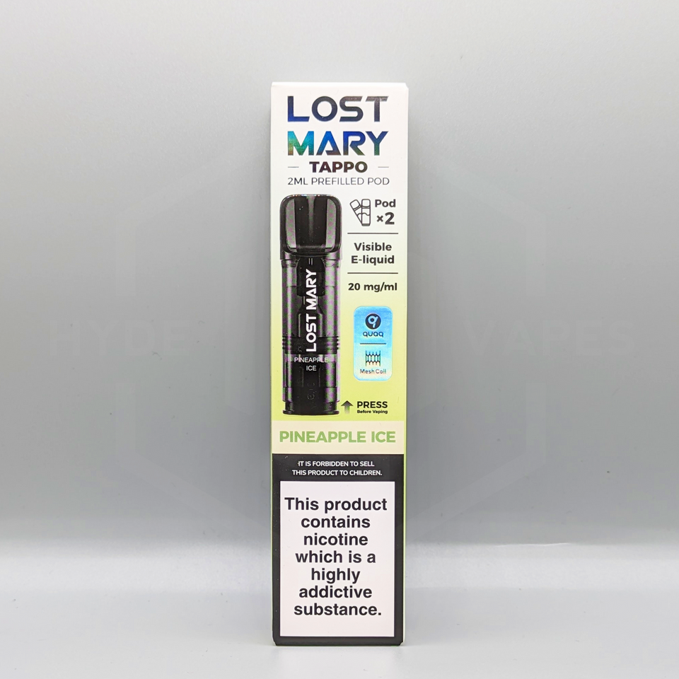 Lost Mary Tappo Prefilled Pods - Pineapple Ice - Hyde Vapes - Waterloo