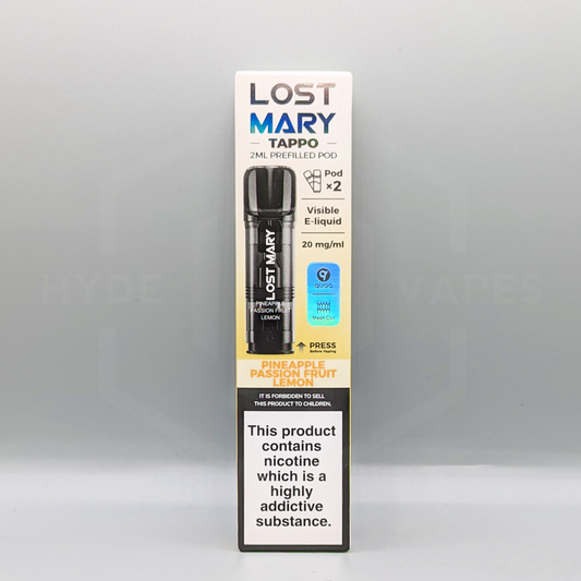 Lost Mary Tappo Prefilled Pods - Pineapple Passion Fruit Lemon - Hyde Vapes - Waterloo