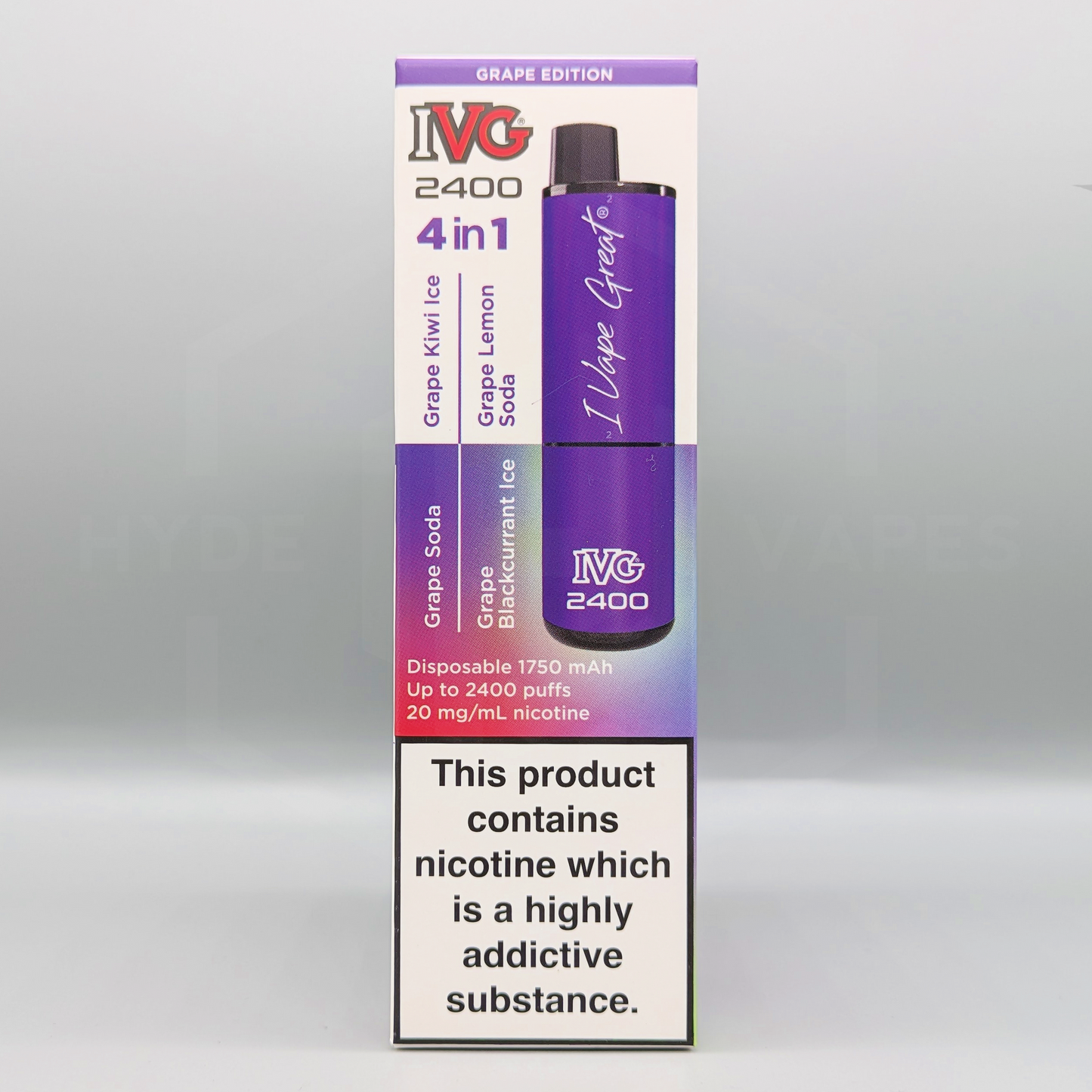 IVG 2400 Disposable - Multi Flavour Grape Edition