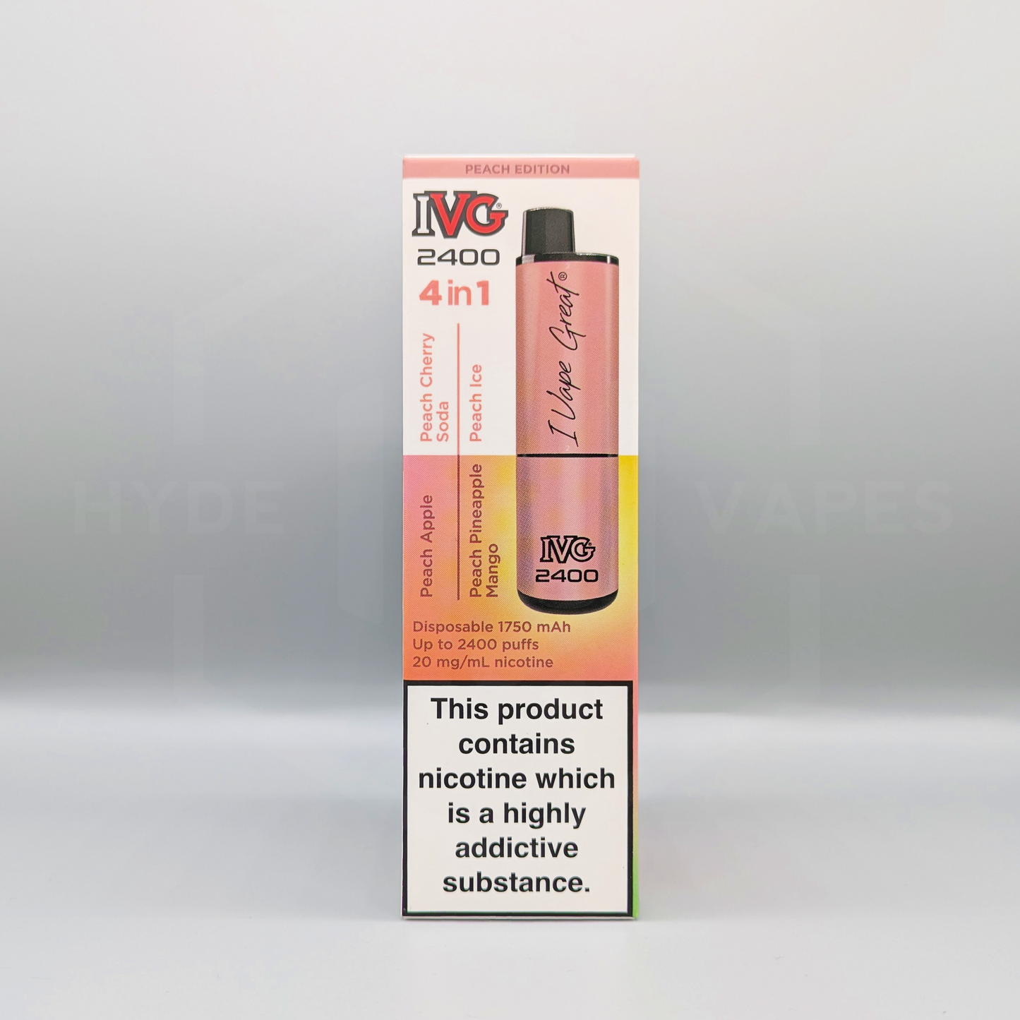 IVG 2400 Disposable - Multi Flavour Peach Edition