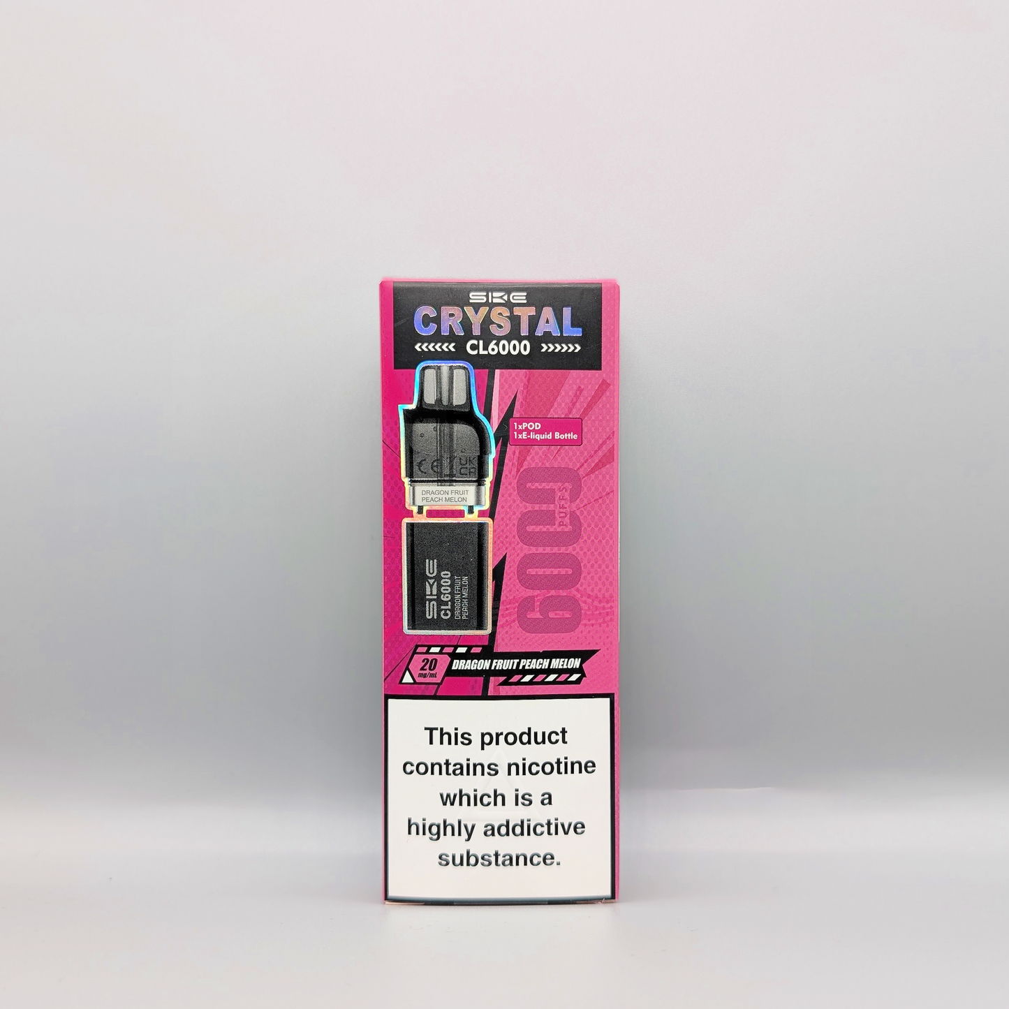 SKE Crystal CL6000 Prefilled Pod - Dragon Fruit Peach Melon
