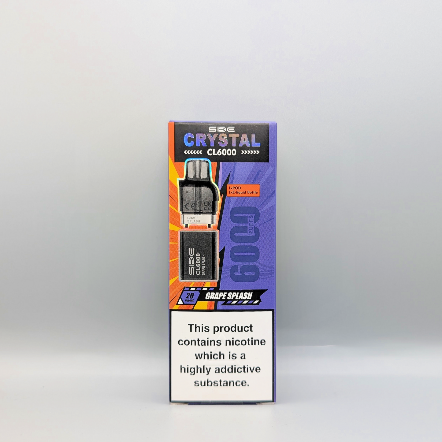 SKE Crystal CL6000 Prefilled Pod - Grape Splash