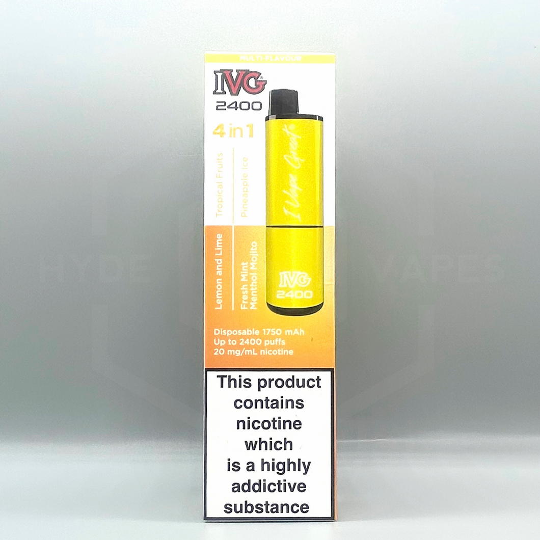 IVG 2400 Disposable - Multi yellow edition - Hyde Vapes - Waterloo